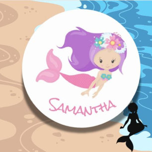 Adesivo Roxo de Mermaid