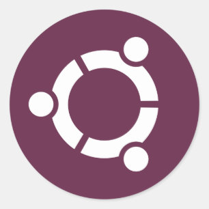 Adesivo Roxo de Ubuntu