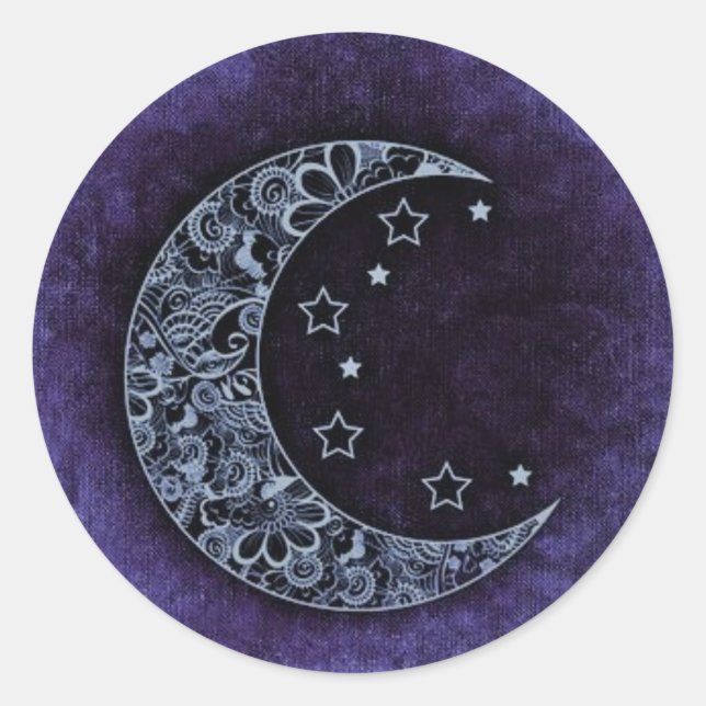 Adesivo Roxo Denim Moon (Frente)