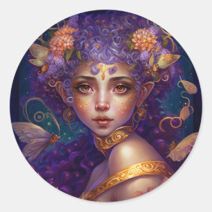 Adesivo Roxo Elf Fairy Fantasy Art