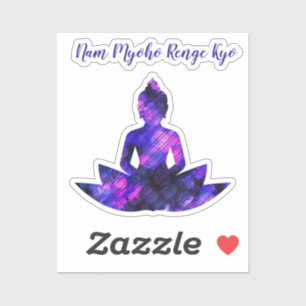 Adesivo Roxo Espiritual Lotus Yoga NamMyohoRengeKyo Seal