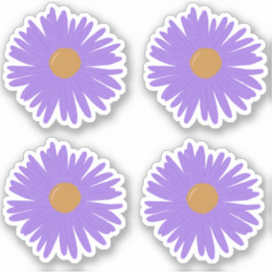 Adesivo Roxo Flores Aster, acrílicas, para desenho manual