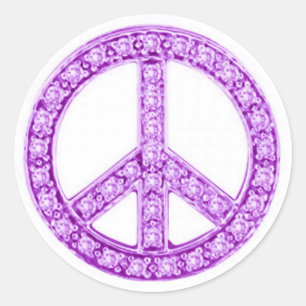 Adesivo Roxo Jewels Peace Sign