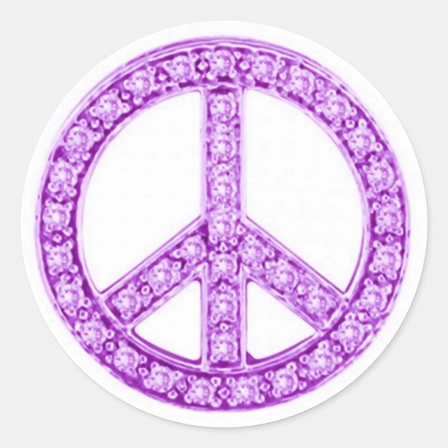 Adesivo Roxo Jewels Peace Sign (Frente)
