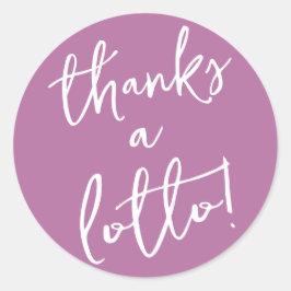 Adesivo Roxo Obrigado Lotto Bilhete de Loteria Fav