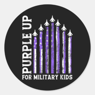 Adesivo Roxo Para Criança Militar Mês