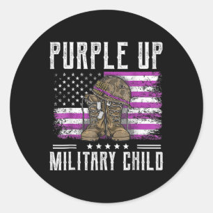 Adesivo Roxo Para Crianças Militares