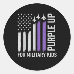 Adesivo Roxo Para Crianças Militares Bandeira Da Usa