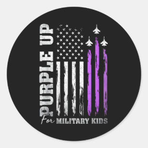 Adesivo Roxo Para Crianças Militares Bandeira Filho Milita
