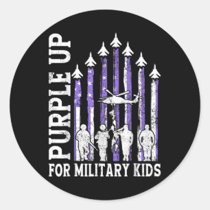 Adesivo Roxo Para Crianças Militares Bandeira Filho Milita
