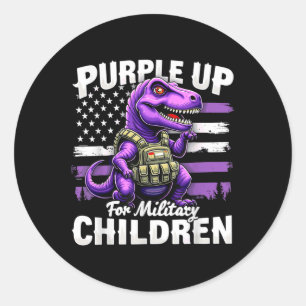 Adesivo Roxo Para Crianças Militares Dinossauro Exército V