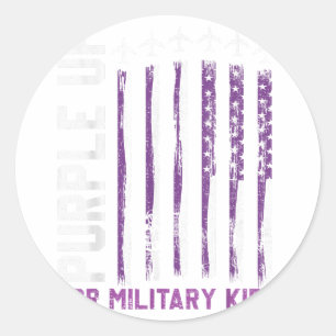 Adesivo Roxo Para Crianças Militares Filho Militar Mês U
