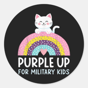 Adesivo Roxo Para Crianças Militares Mês Filho Militar R
