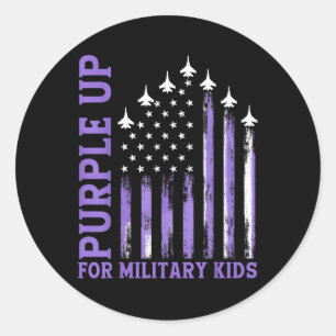 Adesivo Roxo Para Crianças Militares Norte-Americanas Band