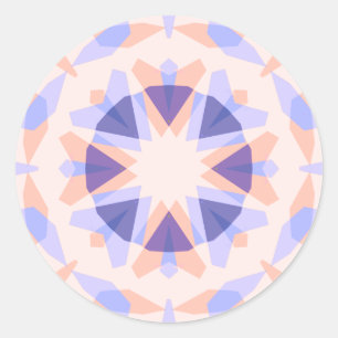 Adesivo Roxo Pastel Pêssego Estrela Ecletismo Kitsch