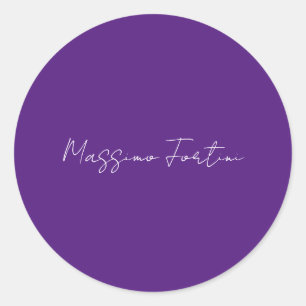 Adesivo Roxo Real Simples Minimalista Caligrafia
