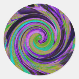 Adesivo Roxo Retro legal e Rotação de Arte Líquida Chartre