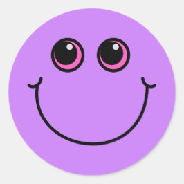 Adesivo Roxo Sorrindo Emoji Face