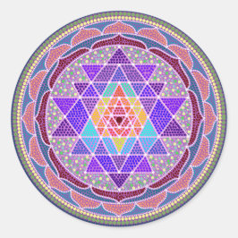 Adesivo Roxo Sri Yantra