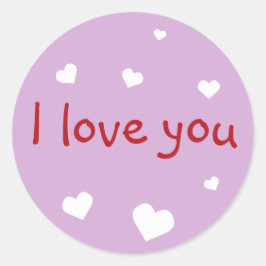 Adesivo Roxo te ama Dia de os namorados de festa personali