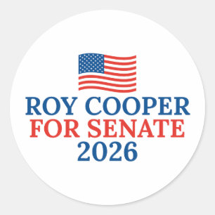 Adesivo Roy Cooper para Senado Eleição 2026