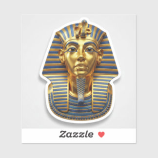 Adesivo Royal 3D Golden Pharaoh Mask Die-Cut Sticker ملصق 