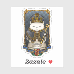 Adesivo Royal Cat Chess Bishop Piece