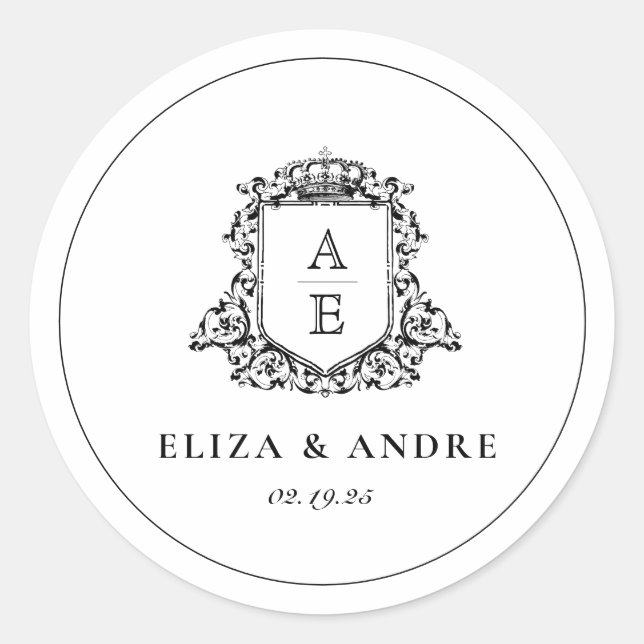 Adesivo Royal Crest Emblem Monograma (Frente)