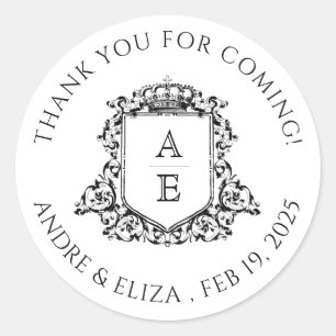 Adesivo Royal Crest Emblem Monograma