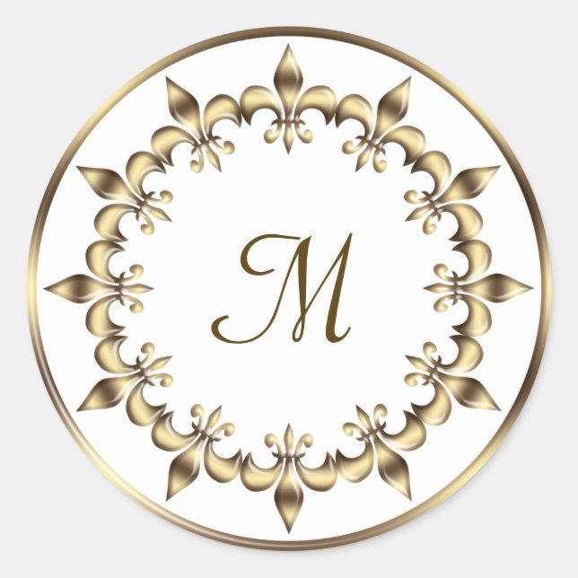 Adesivo Royal Fleur De Lis Monograma (Frente)