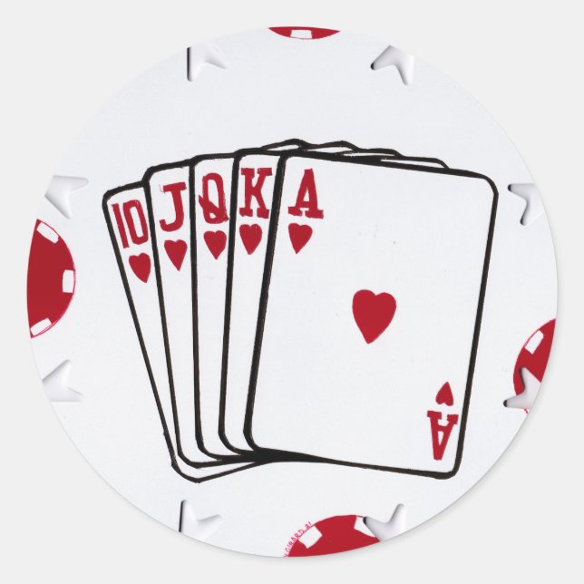 Adesivo Royal Flush in Hearts (Frente)