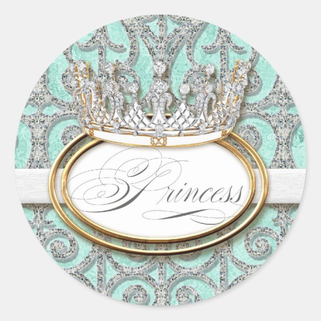 Adesivo Royal Princess Crown Girl Chá de fraldas Sticker S (Frente)
