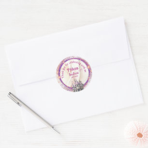 Adesivo Royal Princess Festa de aniversário Obrigado