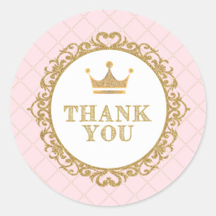 Adesivo Royal Princess Obrigado A Vestir Favores De Aniver