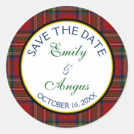 Adesivo Royal Stewart Tartan Weding a Date Sticker