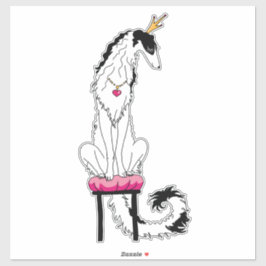 Adesivo Royal Tri Borzoi Die Cort Vinyl Sticker
