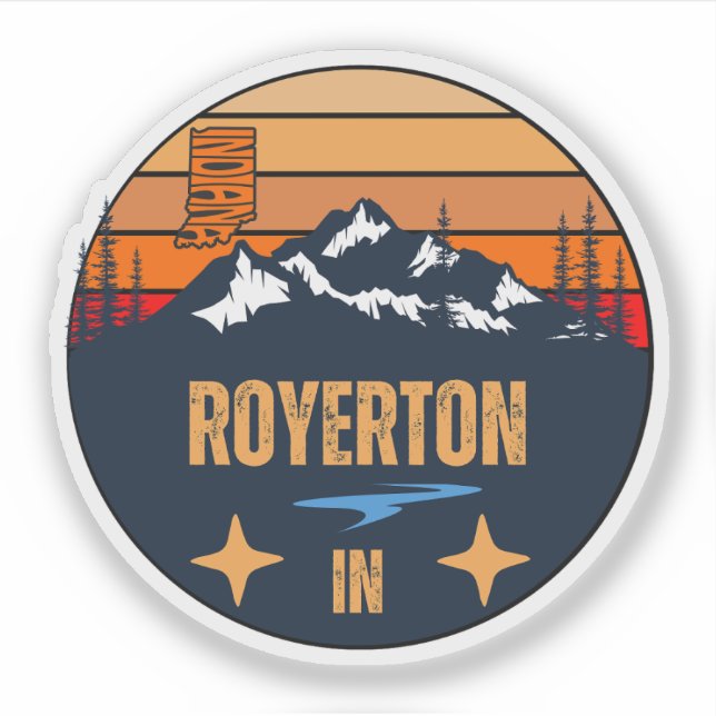 Adesivo Royerton, Indiana (Frente)