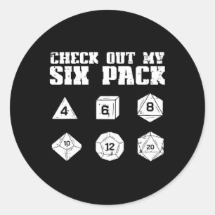 Adesivo Rpg Confira Meu 6 Pack Cara de Jogador Divertido H