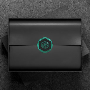 Adesivo RPG Dice   Emerald Fantasy Tabletop Retro Gamer