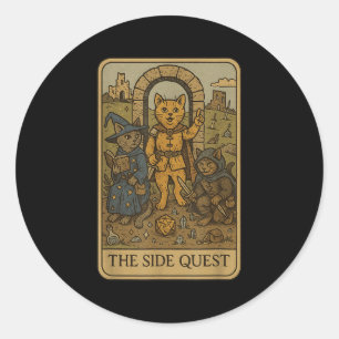 Adesivo Rpg Gamer Gats Engraçado Quest Tarot Card Engraçad