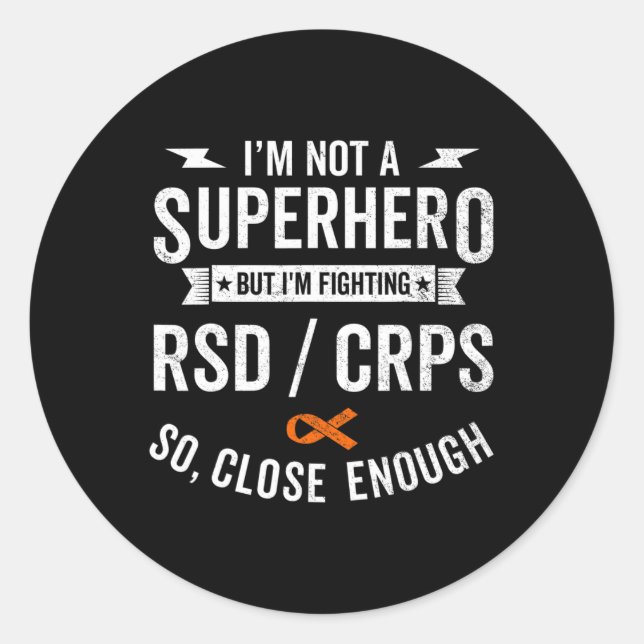 Adesivo RSD CRPS Warrior Survivor Awarness Support Orange (Frente)