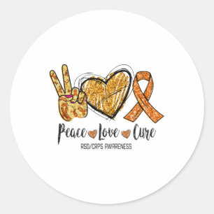Adesivo Rsdcrps Sensibilização Paz Amor Faixa Laranja Curt