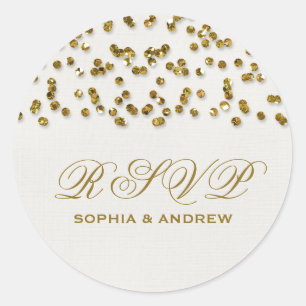 Adesivo RSVP do Glamor Glitter Confetti