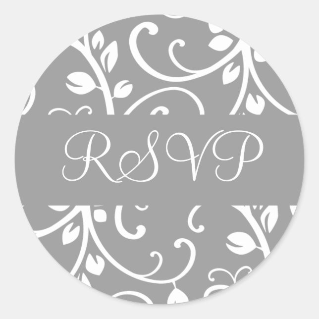 Adesivo RSVP Vinha Floral Envelope Vinheira Vinheira Vinhe (Frente)