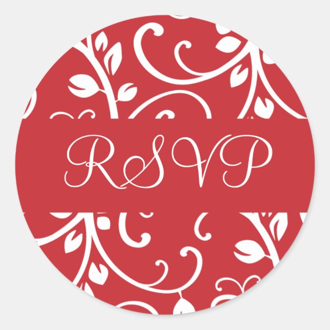 Adesivo RSVP Vinha Floral Envelope Vinheira Vinheira Vinhe (Frente)