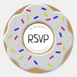 Adesivo RSVP White Vanilla Rosquinha & Sprinkles Envelope 
