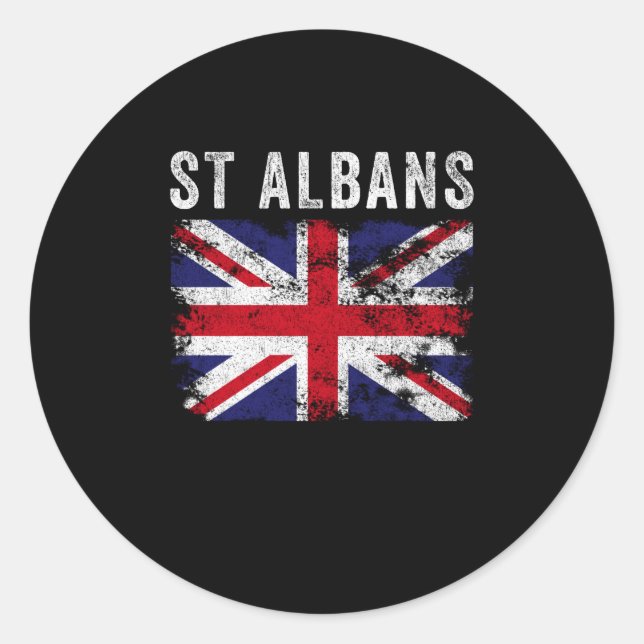 Adesivo Rua Albans UK Flag England Souvenir (Frente)