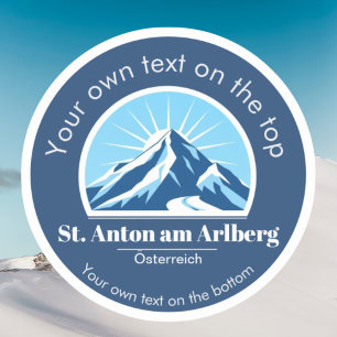 Adesivo Rua: Anton am Arlberg Áustria, estância de esqui
