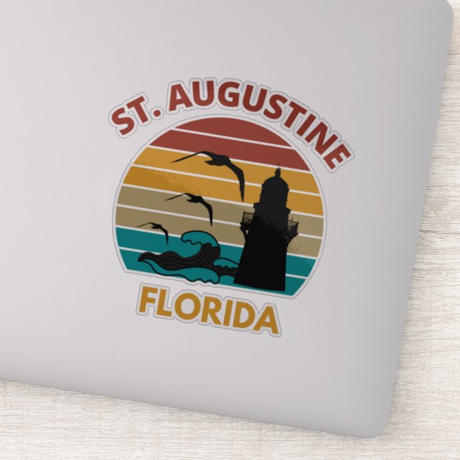 Adesivo Rua Augustine Florida Retro Sunset Design (Detalhe)