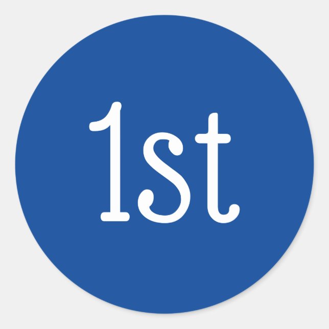 Adesivo Rua azul e branca, primeira  Prêmio vencedora (Frente)